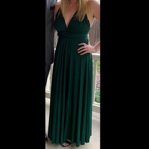 Lulus Tricks of the Trade Forest Green Maxi Dress